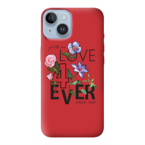 Apple iPhone 14 Plus Love for ever Red Colored Silicone TPU Θήκη