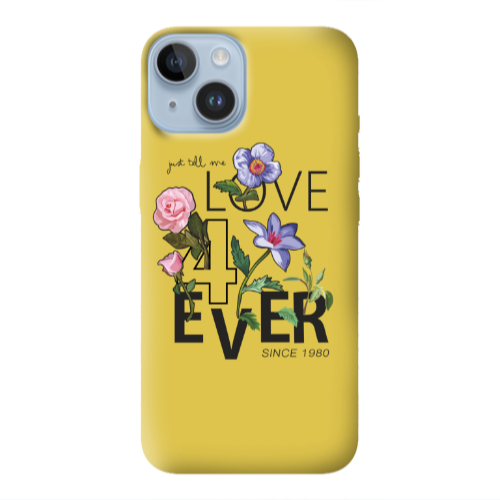 Apple iPhone 14 Plus Love for ever Yellow Colored Silicone TPU Θήκη