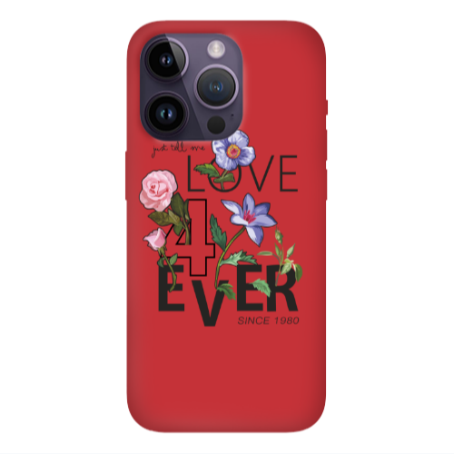 Apple iPhone 14 Pro  Love for ever Red Colored Silicone TPU Θήκη