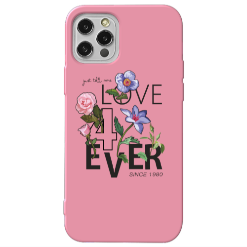 Apple iPhone 13 Pro Love for ever Pink Colored Silicone TPU Θήκη
