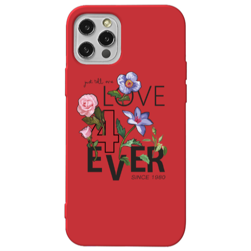 Apple iPhone 13 Pro Love for ever Red Colored Silicone TPU Θήκη
