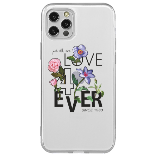 Apple iPhone 12 Pro Love for ever Transparent Silicone TPU Θήκη