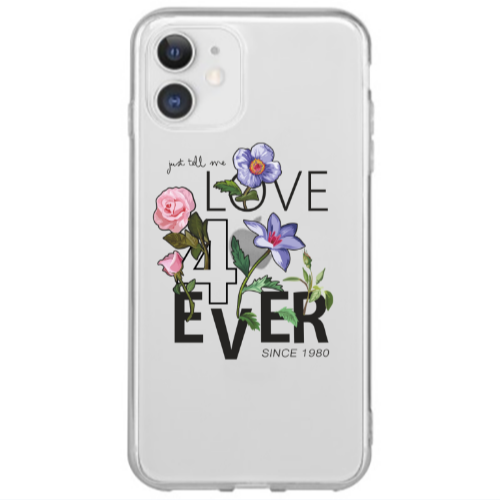 Apple iPhone 12 Mini Love for ever Transparent Silicone TPU Θήκη