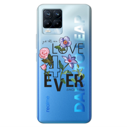 Realme 8 Pro Love for ever Transparent Silicone TPU Θήκη