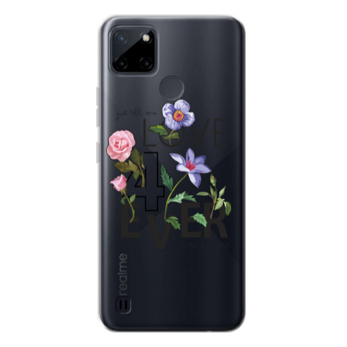 Realme C25Y Love for ever Transparent Silicone TPU Θήκη
