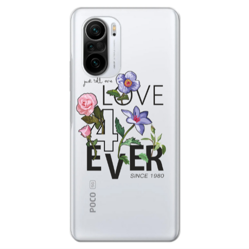Xiaomi Poco F3 Love for ever Transparent Silicone TPU Θήκη