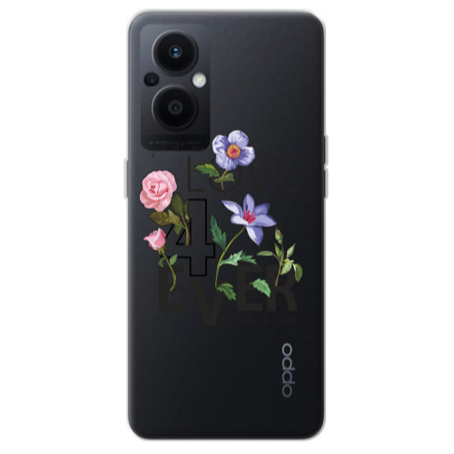 Oppo Reno 7 Lite Love for ever Transparent Silicone TPU Θήκη