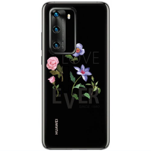 Huawei P40 Love for ever Transparent Silicone TPU Θήκη