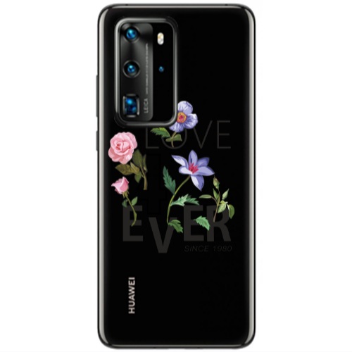 Huawei P40 Pro Love for ever Transparent Silicone TPU Θήκη