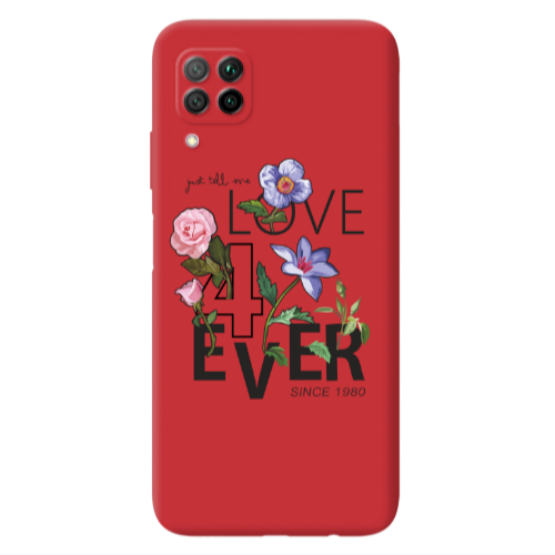 Huawei P40 Lite Love for ever Red Colored Silicone TPU Θήκη