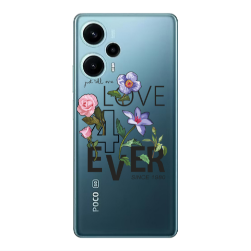 Xiaomi Poco F5 Love for ever Transparent Silicone TPU Θήκη