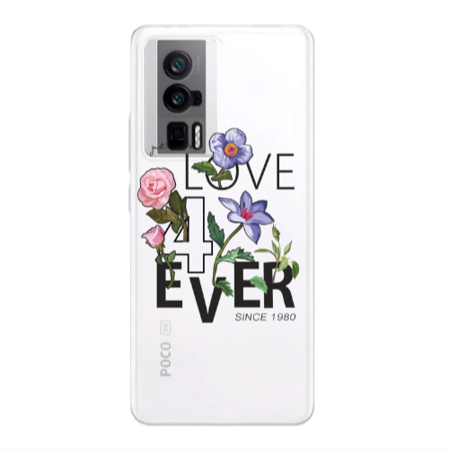 Xiaomi Poco F5 Pro Love for ever Transparent Silicone TPU Θήκη