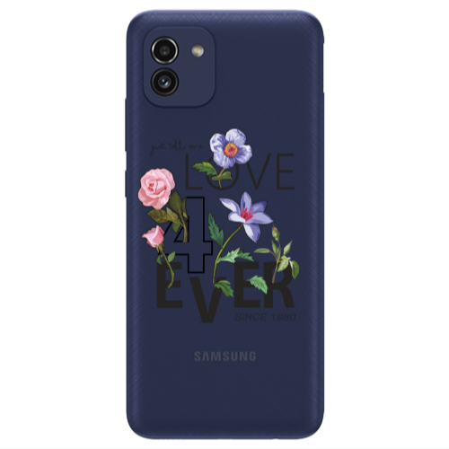 Samsung A03 Love for ever Transparent Silicone TPU Θήκη