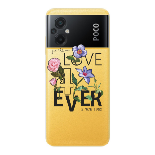 Xiaomi Poco M5 Love for ever Transparent Silicone TPU Θήκη