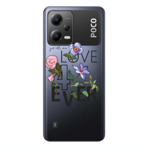 Xiaomi Poco X5 Love for ever Transparent Silicone TPU Θήκη