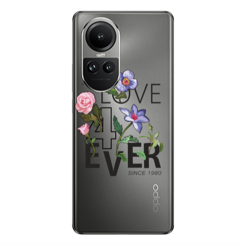 Oppo Reno10 5G Love for ever Transparent Silicone TPU Θήκη