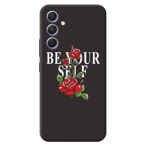 Samsung A36 Be Your Self Black Colored Silicone TPU Θήκη