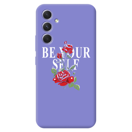 Samsung A56 Be Your Self Purple Colored Silicone TPU Θήκη