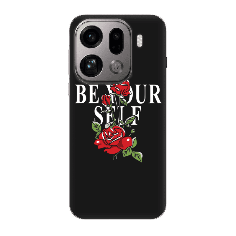 Oppo Find X9 Pro Be Your Self Black Colored Silicone TPU Θήκη
