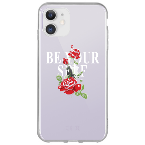Apple iPhone 12 Be Your Self Transparent Silicone TPU Θήκη