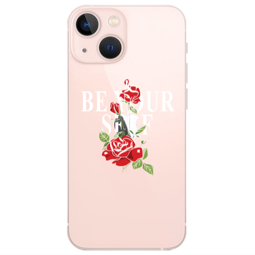 Apple iPhone 13 Be Your Self Transparent Silicone TPU Θήκη