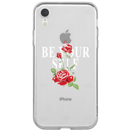 Apple iPhone Xr Be Your Self Transparent Silicone TPU Θήκη