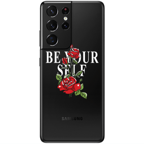 Samsung S21 Ultra Be Your Self Transparent Silicone TPU Θήκη