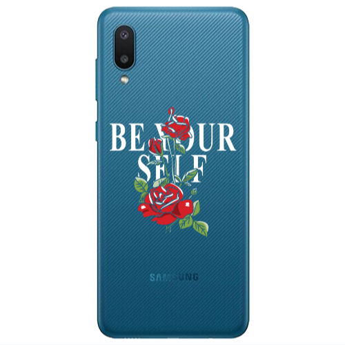 Samsung A02 Be Your Self Transparent Silicone TPU Θήκη