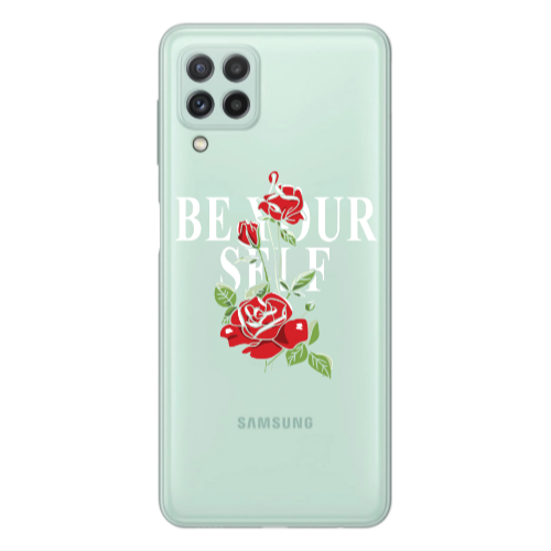 Samsung A22 4G Be Your Self Transparent Silicone TPU Θήκη