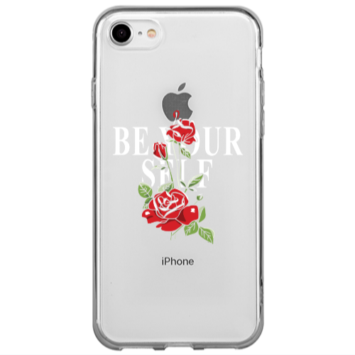 Apple iPhone 7 Be Your Self Transparent Silicone TPU Θήκη