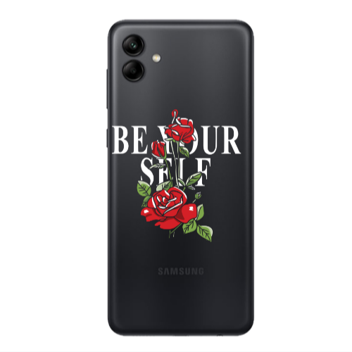 Samsung A04 Be Your Self Transparent Silicone TPU Θήκη