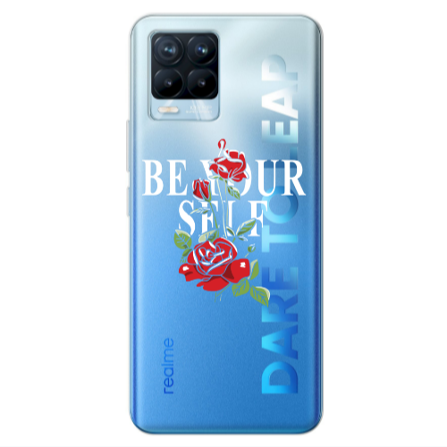 Realme 8 Pro Be Your Self Transparent Silicone TPU Θήκη