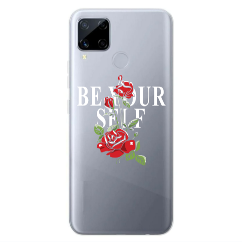 Realme C25S Be Your Self Transparent Silicone TPU Θήκη