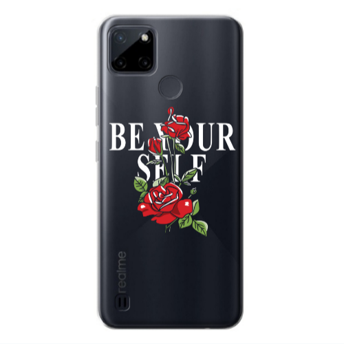 Realme C25Y Be Your Self Transparent Silicone TPU Θήκη