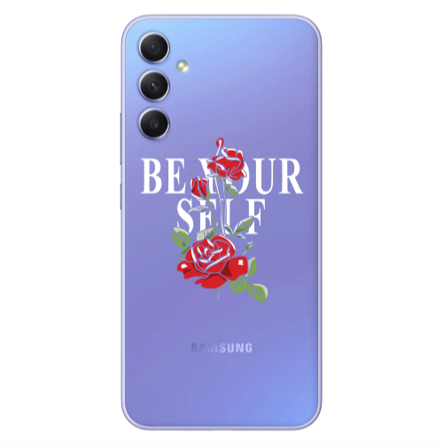 Samsung A34 Be Your Self Transparent Silicone TPU Θήκη