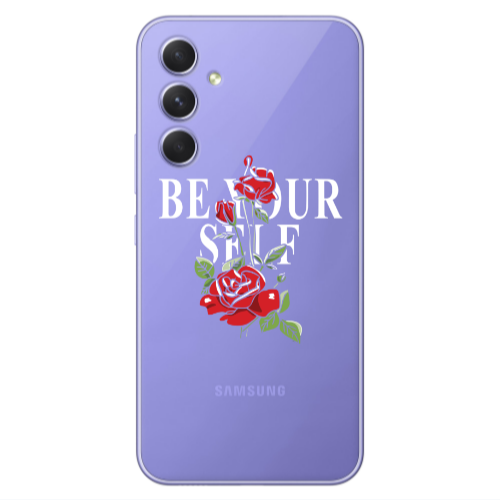 Samsung A54 Be Your Self Transparent Silicone TPU Θήκη
