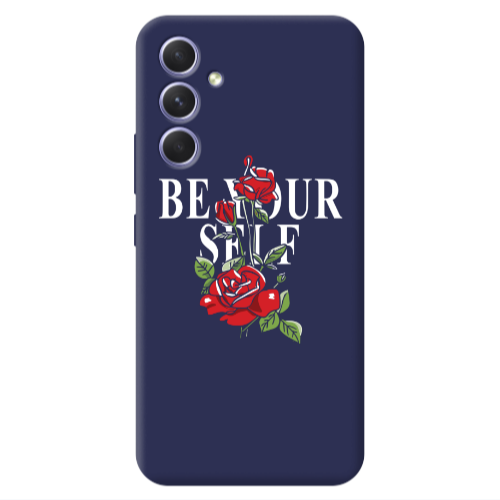 Samsung A54 Be Your Self Dark blue Colored Silicone TPU Θήκη