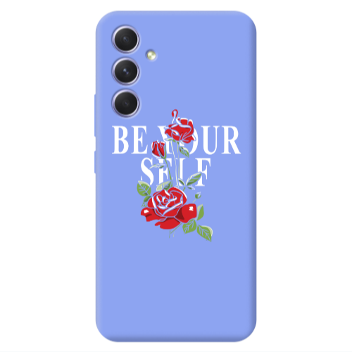 Samsung A54 Be Your Self Light Purple Colored Silicone TPU Θήκη