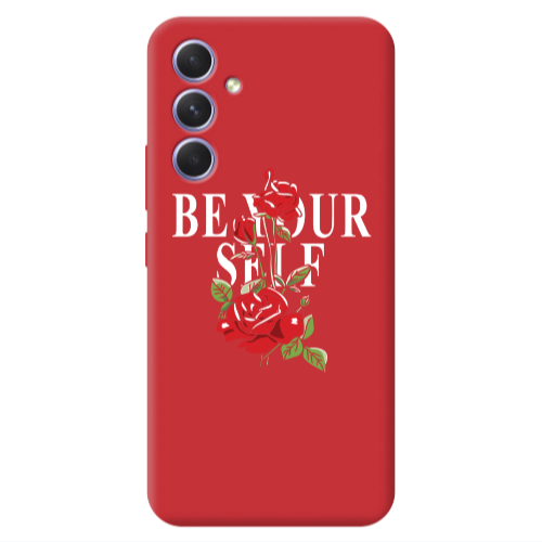 Samsung A54 Be Your Self Red Colored Silicone TPU Θήκη