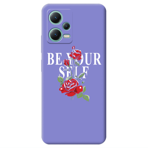 Xiaomi Redmi Note 12 Pro 5G Be Your Self Purple Colored Silicone TPU Θήκη