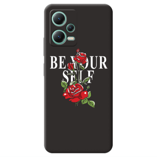 Xiaomi Redmi Note 12 Pro 5G Be Your Self Black Colored Silicone TPU Θήκη