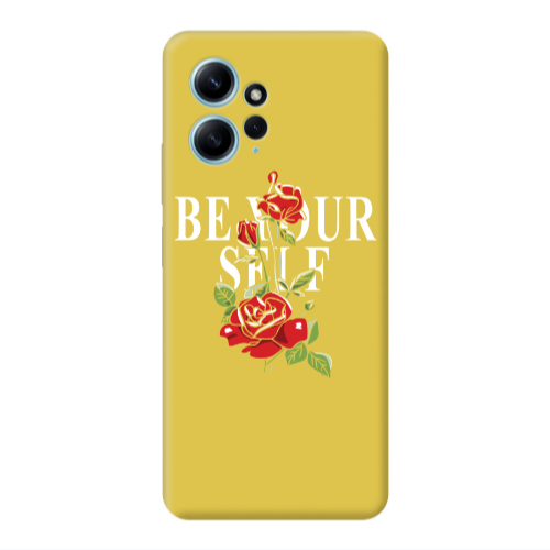 Xiaomi Redmi Note 12 4G Be Your Self Yellow Colored Silicone TPU Θήκη