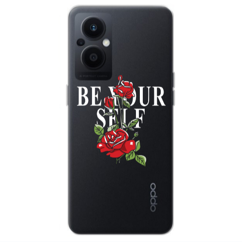Oppo Reno 7 Lite Be Your Self Transparent Silicone TPU Θήκη