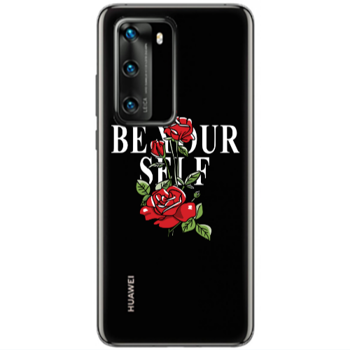 Huawei P40 Be Your Self Transparent Silicone TPU Θήκη