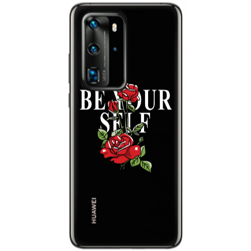 Huawei P40 Pro Be Your Self Transparent Silicone TPU Θήκη