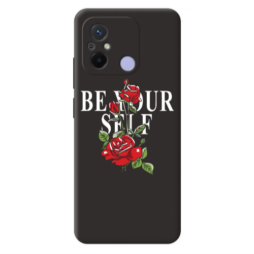 Xiaomi Redmi 12C Be Your Self Black Colored Silicone TPU Θήκη