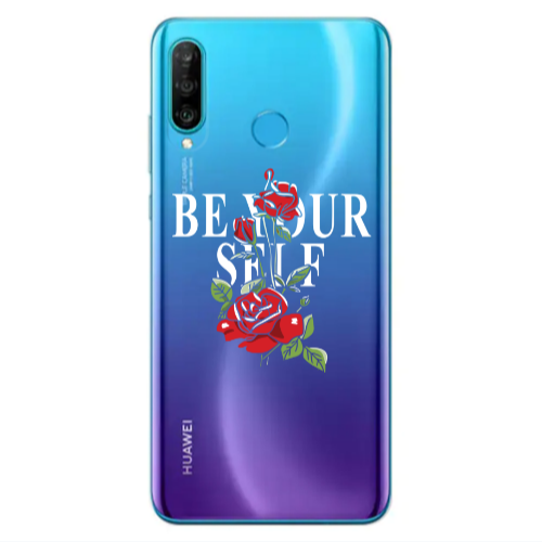 Huawei P30 Lite Be Your Self Transparent Silicone TPU Θήκη