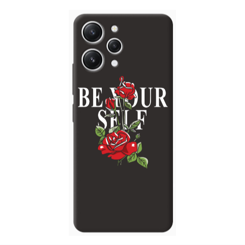 Xiaomi Redmi 12 Be Your Self Black Colored Silicone TPU Θήκη
