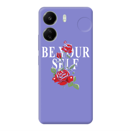 Xiaomi Redmi 13C Be Your Self Purple Colored Silicone TPU Θήκη
