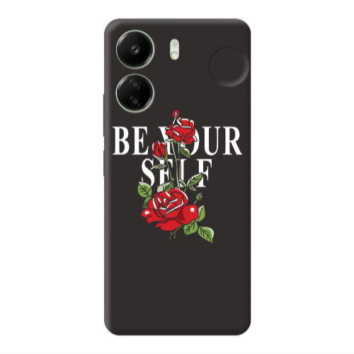 Xiaomi Redmi 13C Be Your Self Black Colored Silicone TPU Θήκη